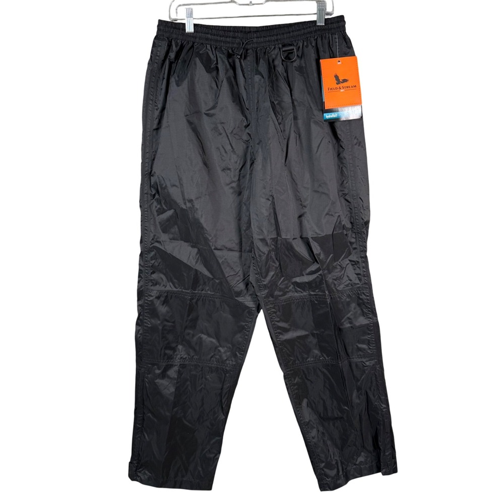 Field & Stream Ripstop Pant Mens Medium Black HydroHalt Water Resistant Hiking
